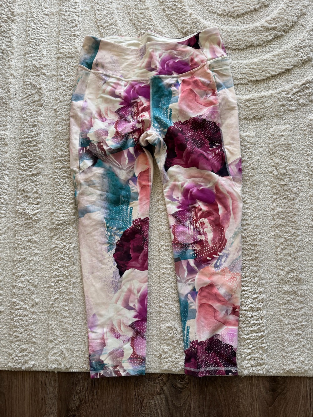 Alia Floral Leggings - Pink Purple Teal